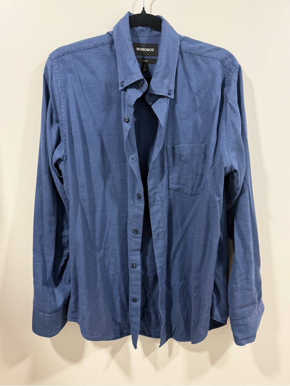 Bonobos Men's Blue Micro-Pattern Button-Down Shirt